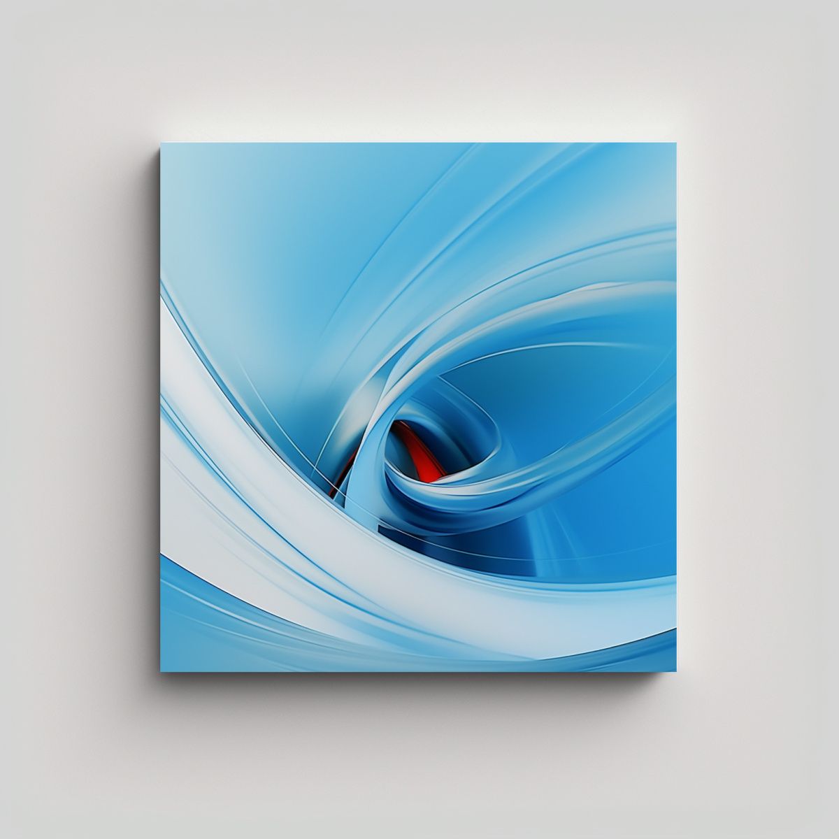 GENERICO - Pintura Decorativa Abstracta Lienzo Relieve Azul 50x50 Cm
