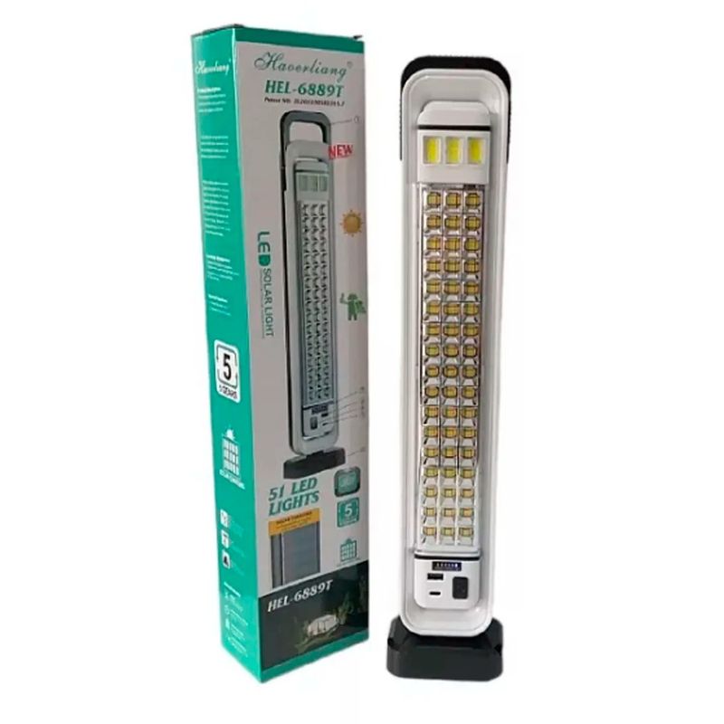 GENERICO - Lampara De Emergencia Recargable 45W Carga Solar Reflector LED