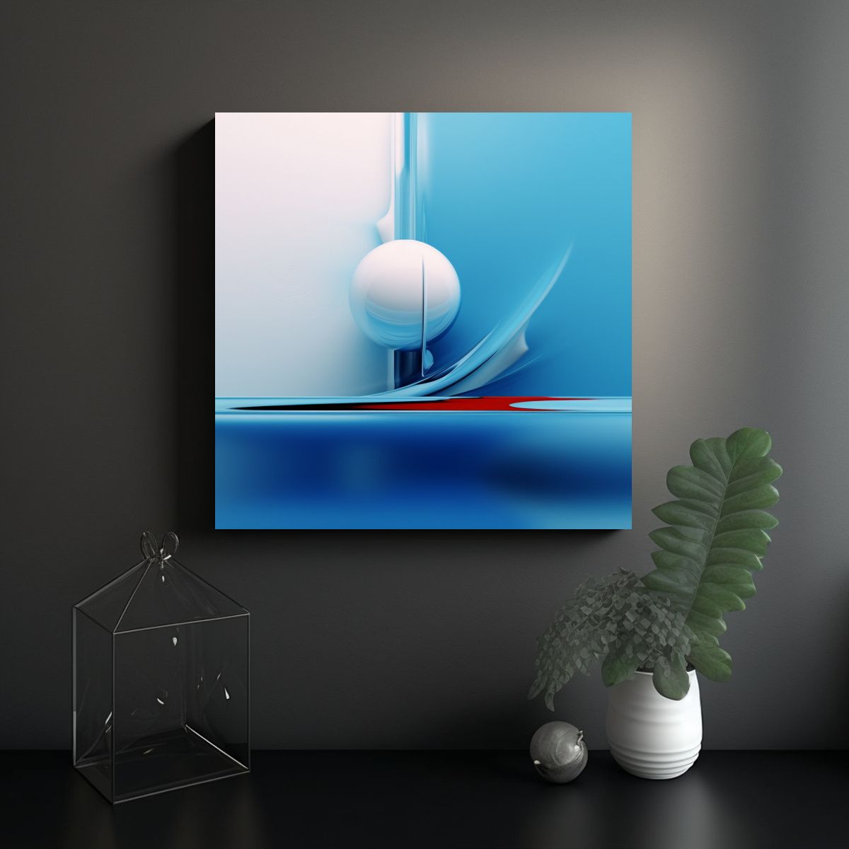 GENERICO - Pinturas De Decoración Surrealista Azul Cielo 50x50 Cm