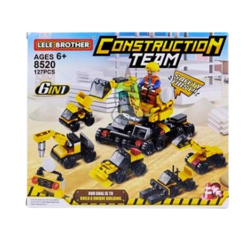 GENERICO - Bloques De Construcción Figuras Transporte 6 En 1