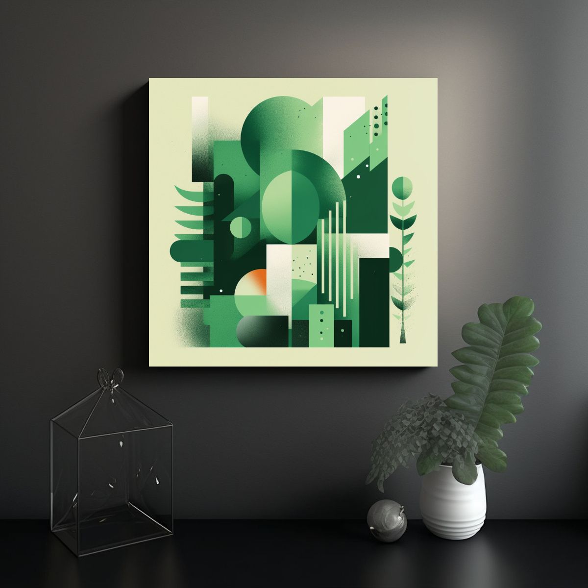 GENERICO - Armonía Cromática En Cuadro De Naturaleza 70x70 Cm