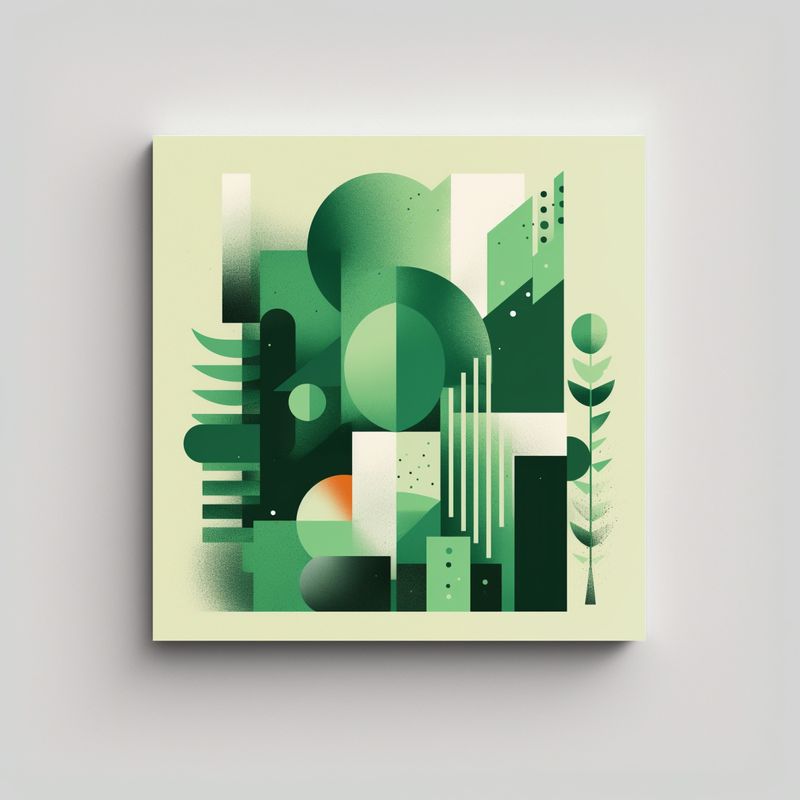 GENERICO - Armonía Cromática En Cuadro De Naturaleza 60x60 Cm