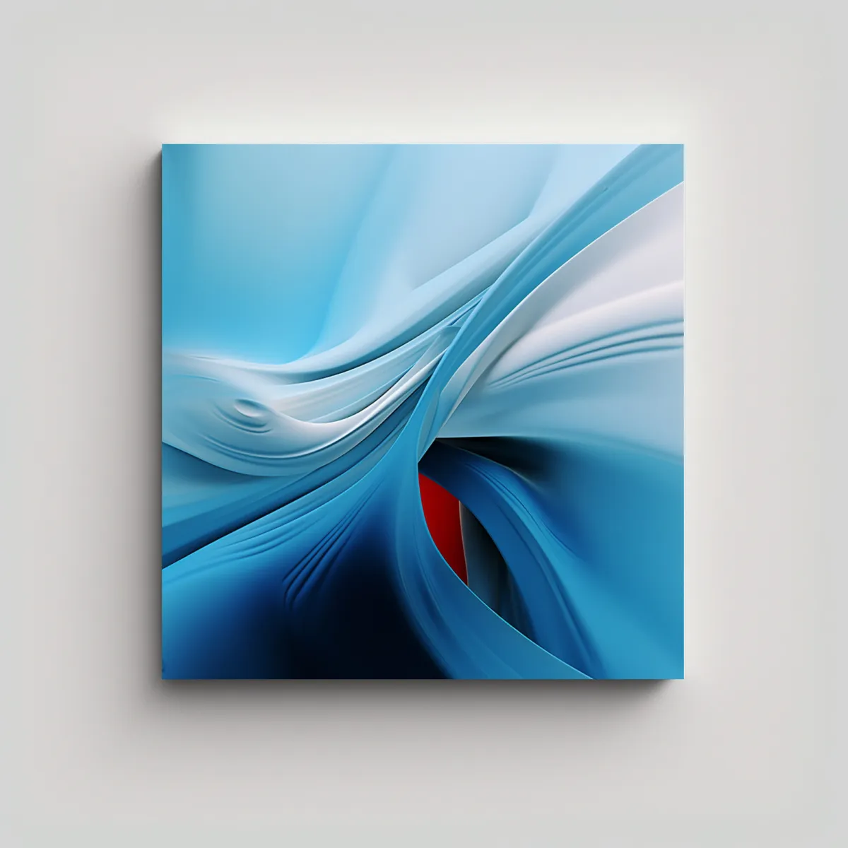 GENERICO - Cuadro Acuarela Abstracto Simetría Azul Cielo 8K 50x50 Cm