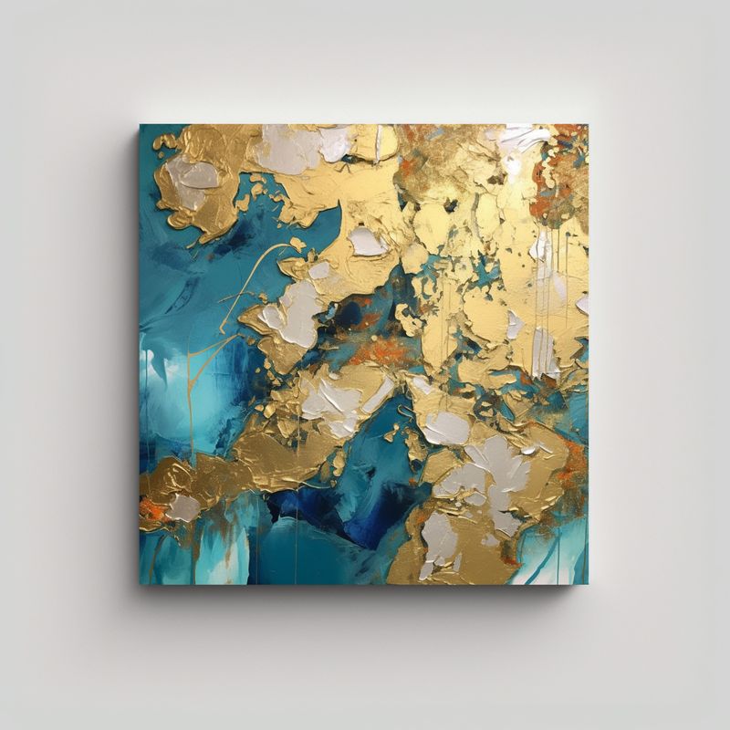 GENERICO - Pinturas Abstractas Modernas De Florida Con 50x50 Cm
