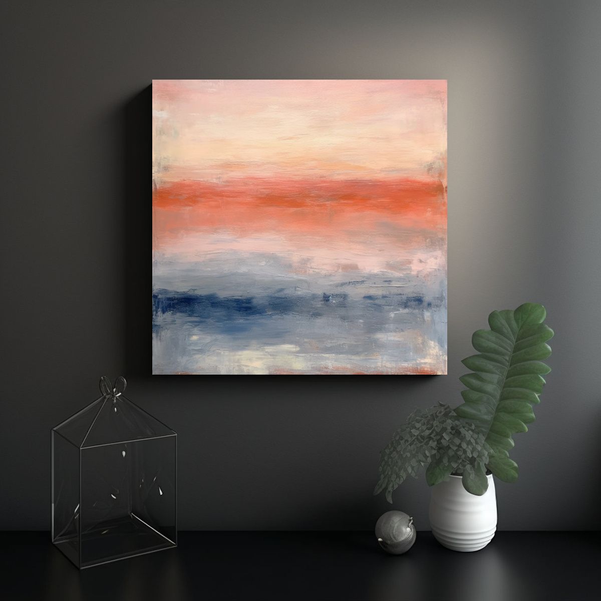 GENERICO - Pintura Al óleo Minimalista Moderna Sobre Papel 50x50 Cm