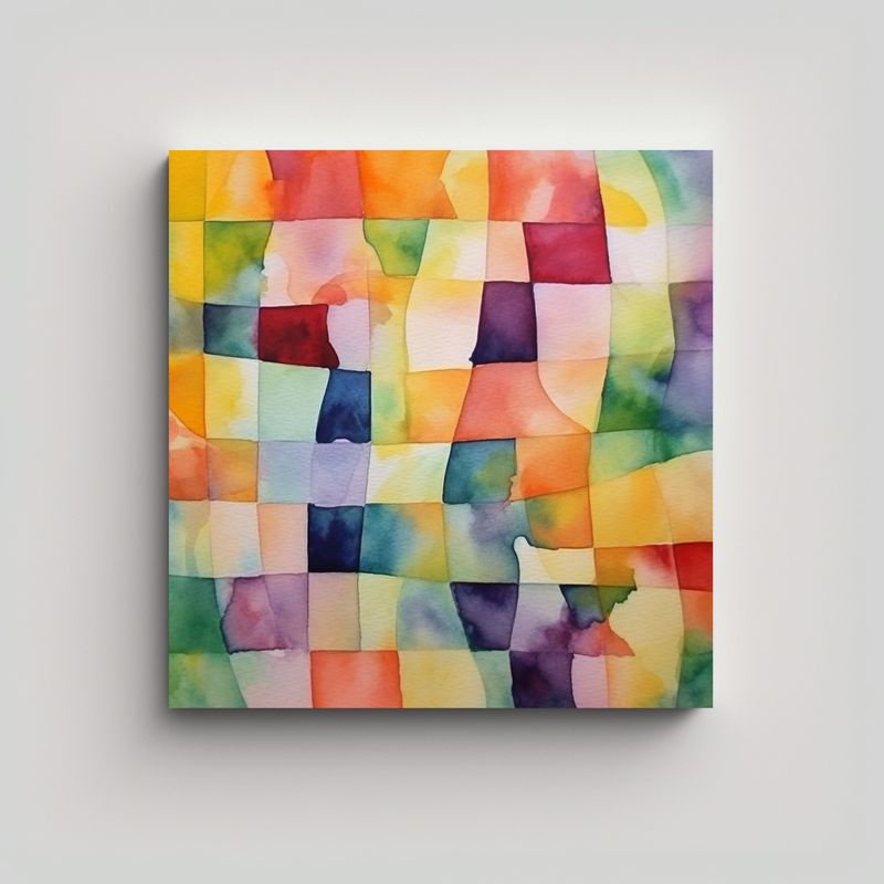 GENERICO - Pintura Decorativa En Acuarela Basada En Armonía 90x90 Cm