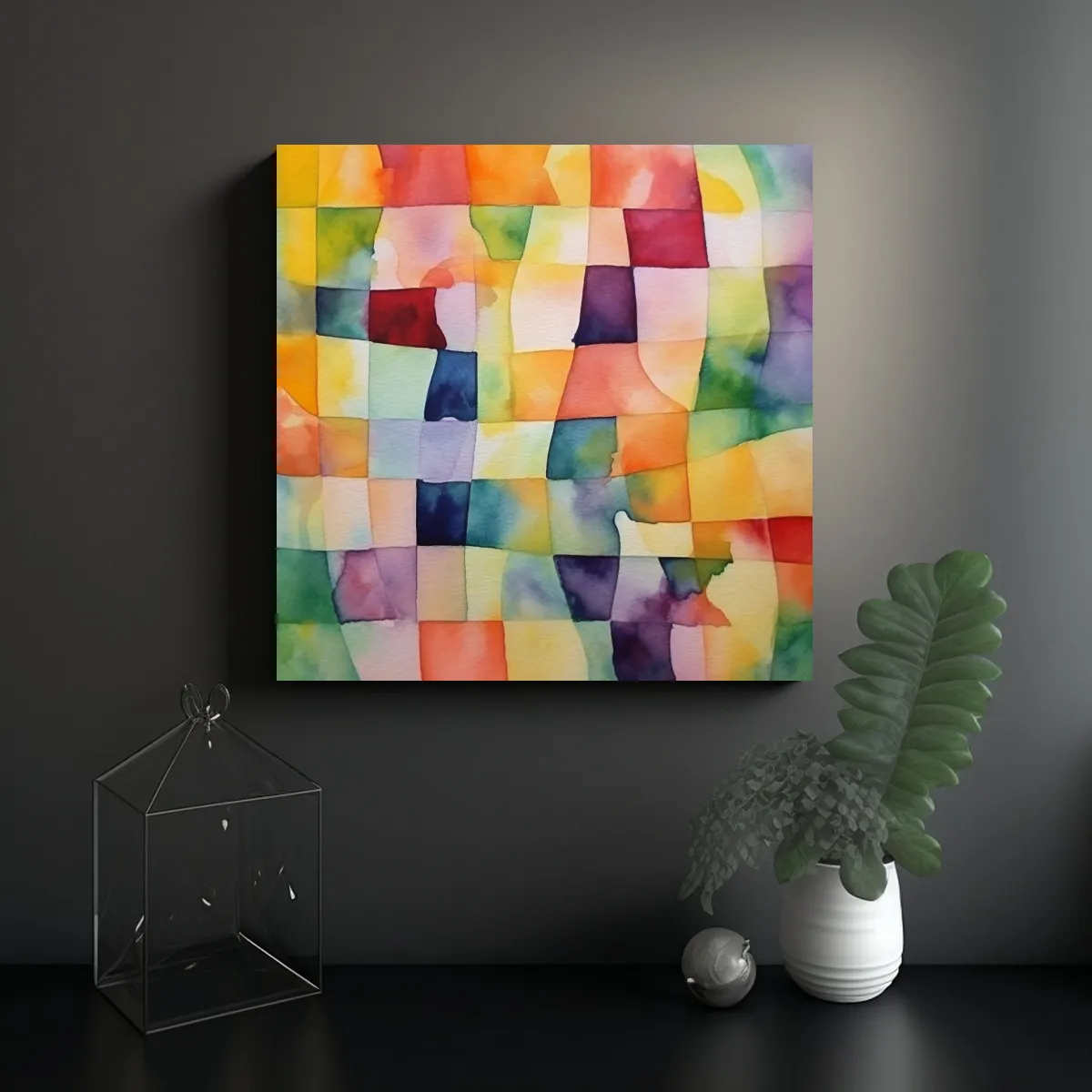 GENERICO - Pintura Decorativa En Acuarela Basada En Armonía 60x60 Cm