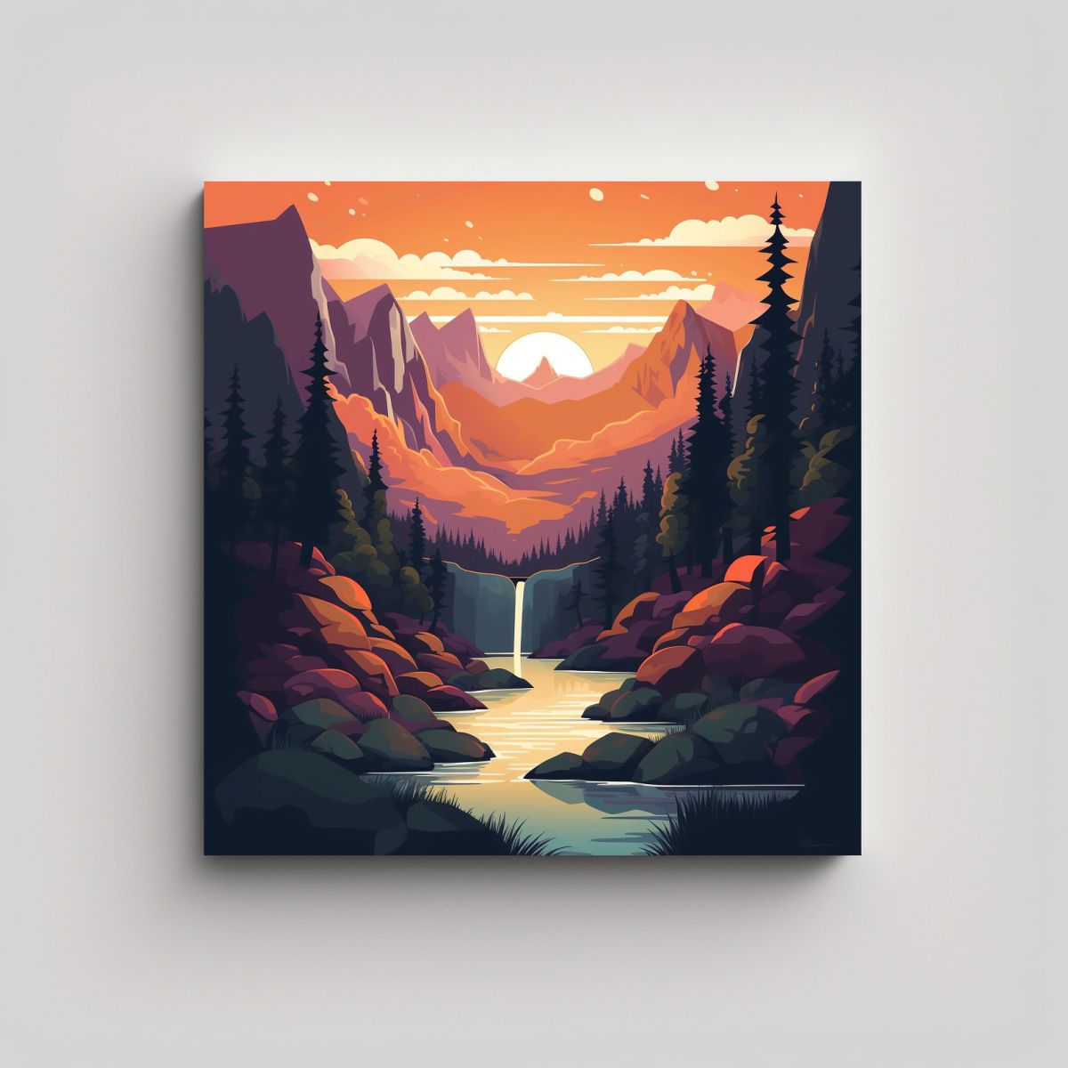 GENERICO - Cuadro En Bastidor Diseño Cultural Para Un 90x90 Cm