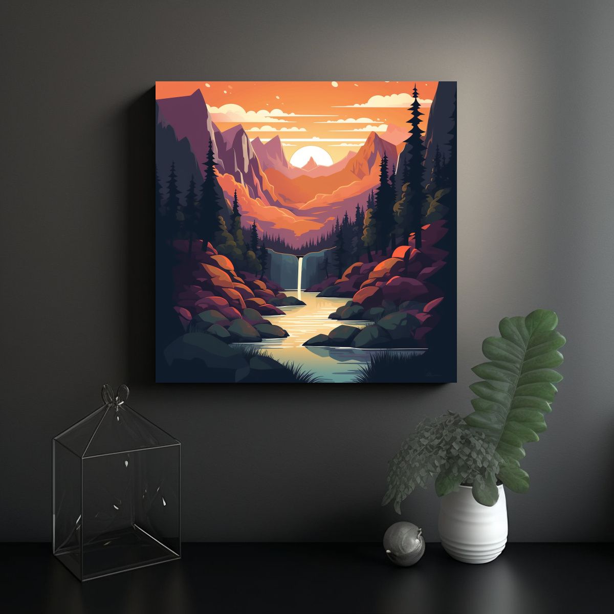 GENERICO - Cuadro En Bastidor Diseño Cultural Para Un 90x90 Cm