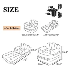 GENERICO - Sofá Cama Inflable De Doble Capa