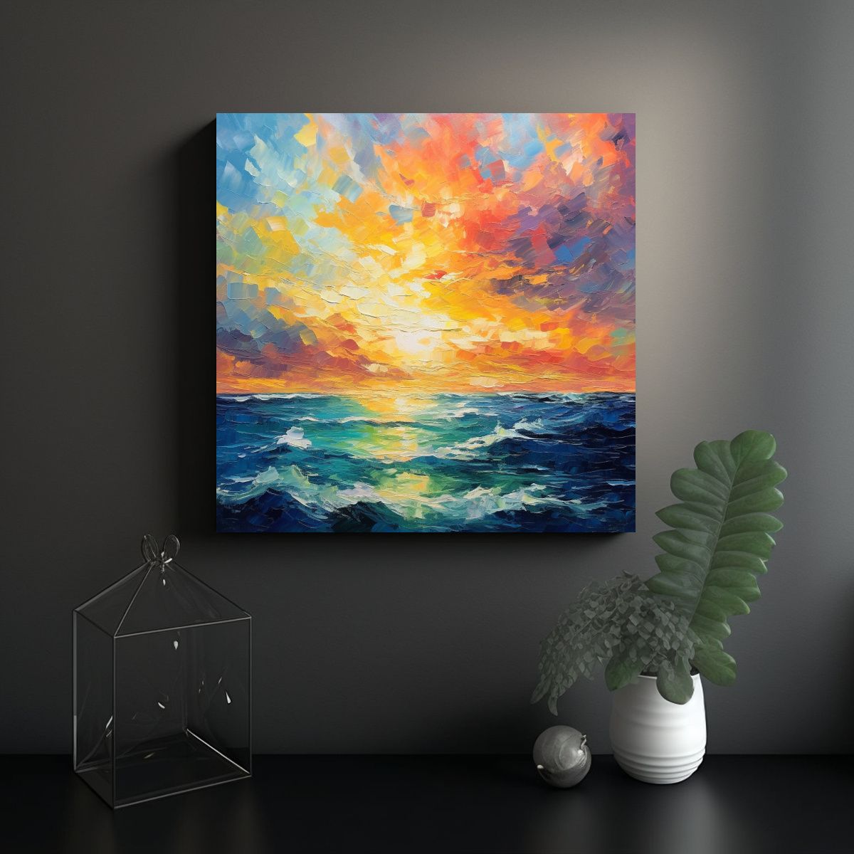 GENERICO - Pinturas Decorativas De Estilo Abstracto 60x60 Cm