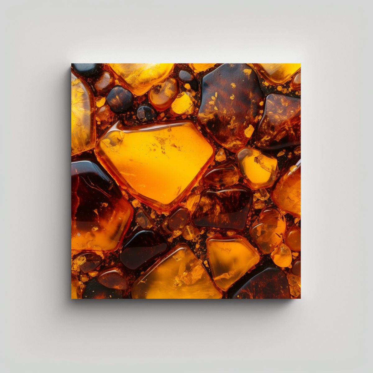 GENERICO - Pintura Decorativa Acuarela Amarilla Y Naranja 50x50 Cm