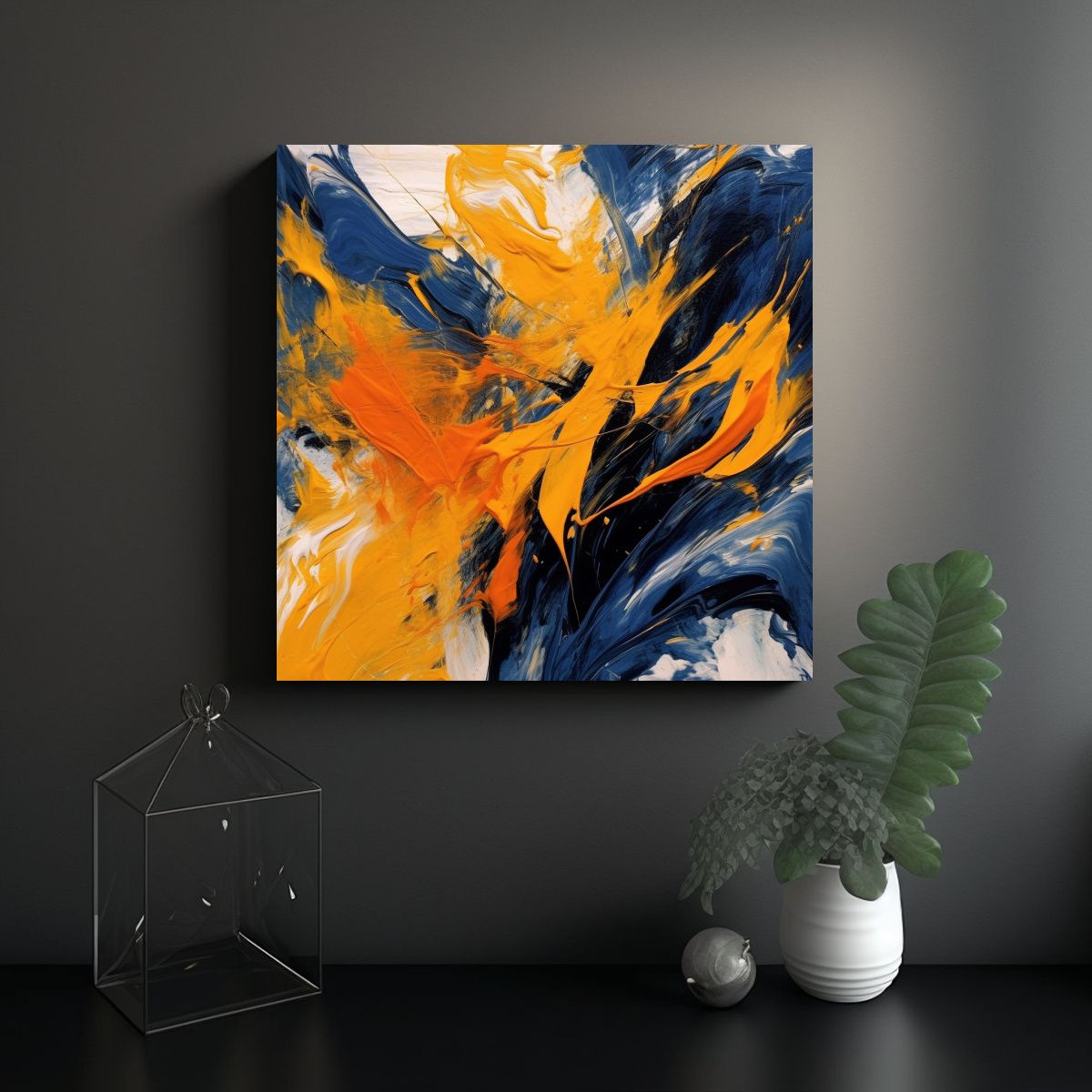 GENERICO - Cuadrados Minimalistas Arte Fractal Generativo 70x70 Cm