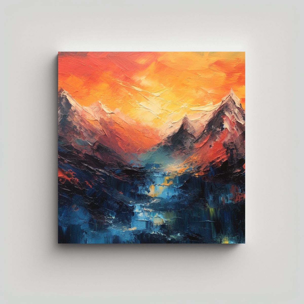 GENERICO - Pintura Paisajística Impresionista De Una 90x90 Cm