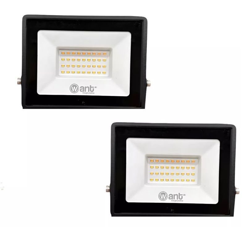 WANT - Pack X 2 Proyector Led Eco thin 30W Luz Cálida