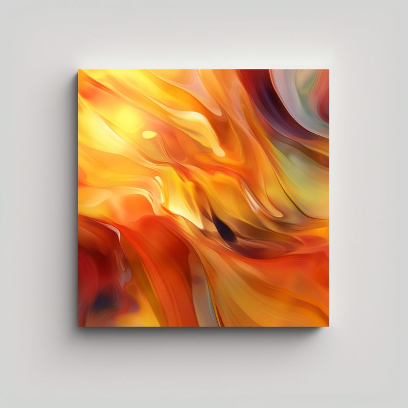 GENERICO - Pinturas Abstractas En Lienzo Con Protagonismo De 70x70 Cm