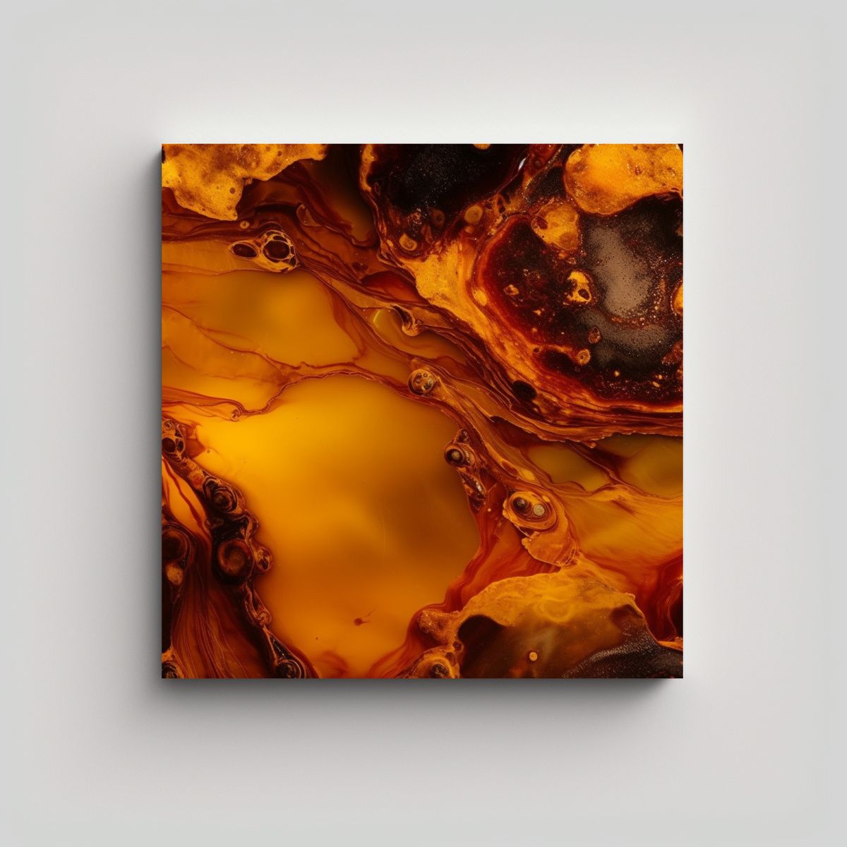 GENERICO - Pintura Decorativa Intensa En Amarillo Y Naranja 80x80 Cm
