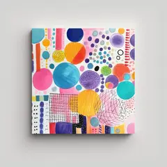 GENERICO - Dibujo Colorido Para Decorar Habitación De Niño 90x90 Cm