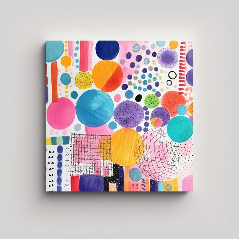 GENERICO - Dibujo Colorido Para Decorar Habitación De Niño 60x60 Cm