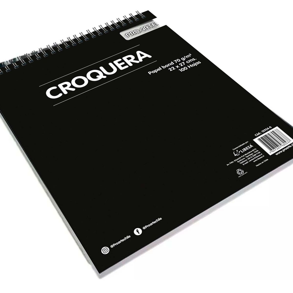 PROARTE - Croquera Proarte 22X27cm 100hjs