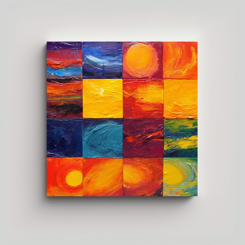 GENERICO - Pinturas Decorativas En Lienzo Artesanal Tamaño 60x60 Cm