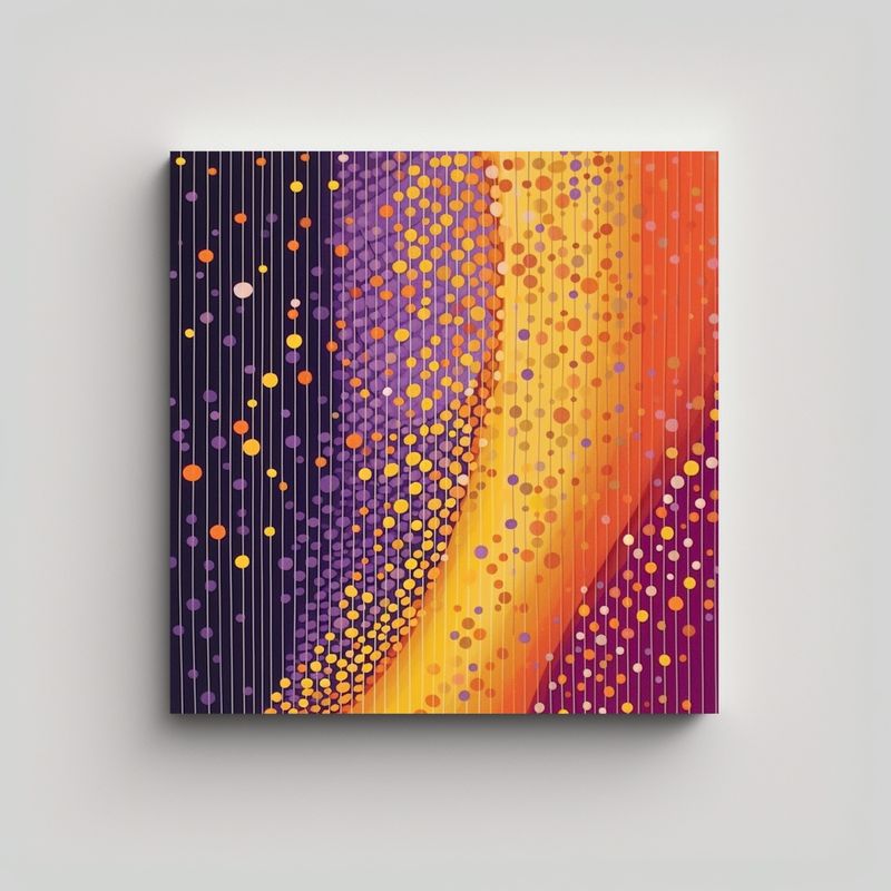 GENERICO - Pinturas De Decoración De Arte Ilustrado A Rayas 60x60 Cm