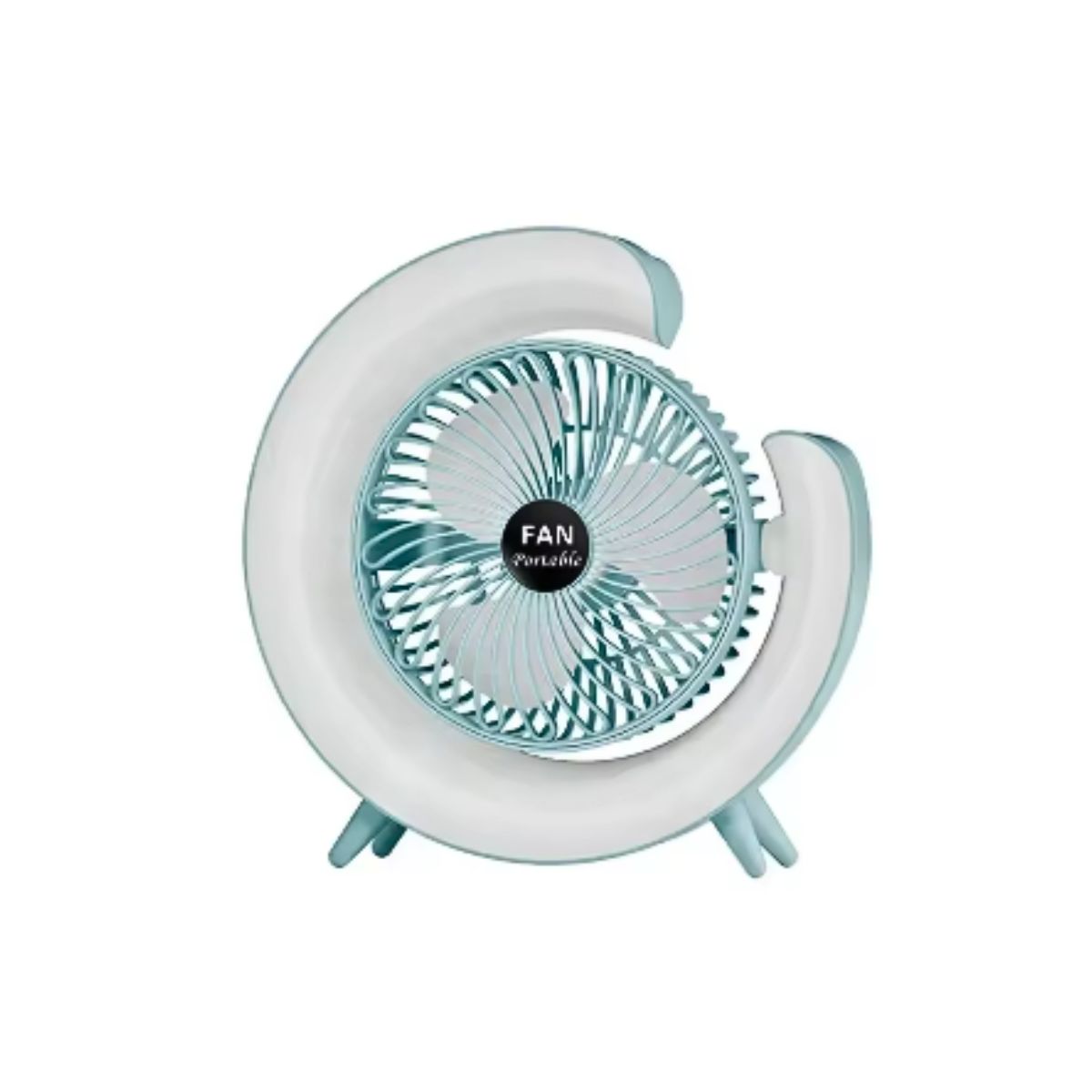 IRM - Mini Ventilador De Escritorio Silencioso Recargable Luz Led