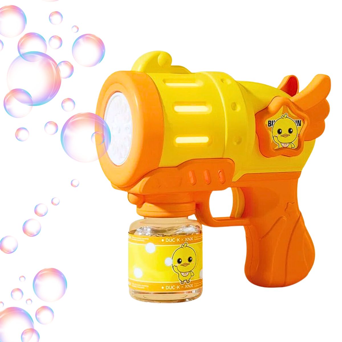 GENERICO - Pistola Lanza Burbujas Eléctrica Angel Bubble Stick Duck