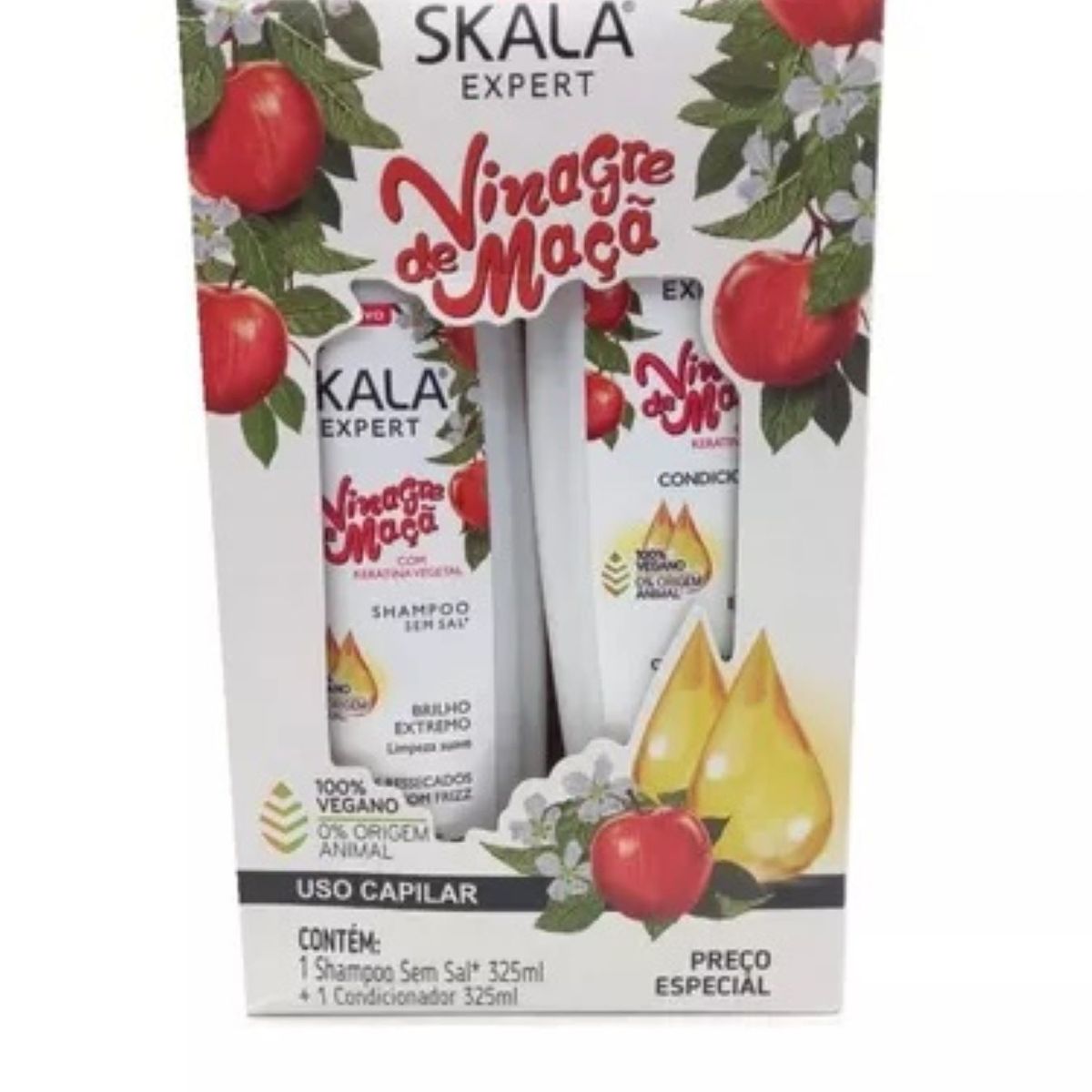 SKALA - Kit Skala Shampoo Y Acondicionador Vinagre De Manzana 650ml