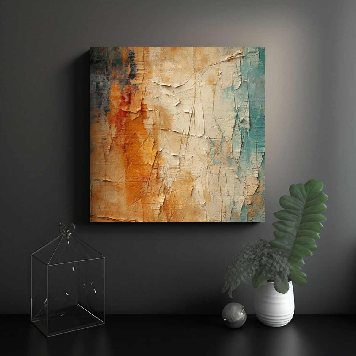 GENERICO - Pinturas De Decoración Con Textura De Lienzo 80x80 Cm