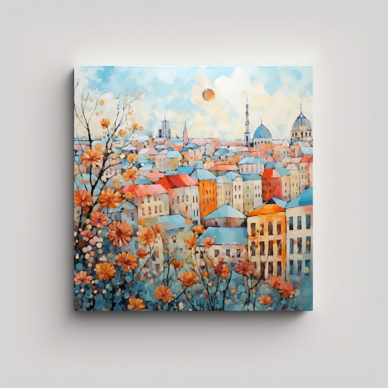 GENERICO - Panel Decorativo De Acrílico Con Tema Urbano 90x90 Cm