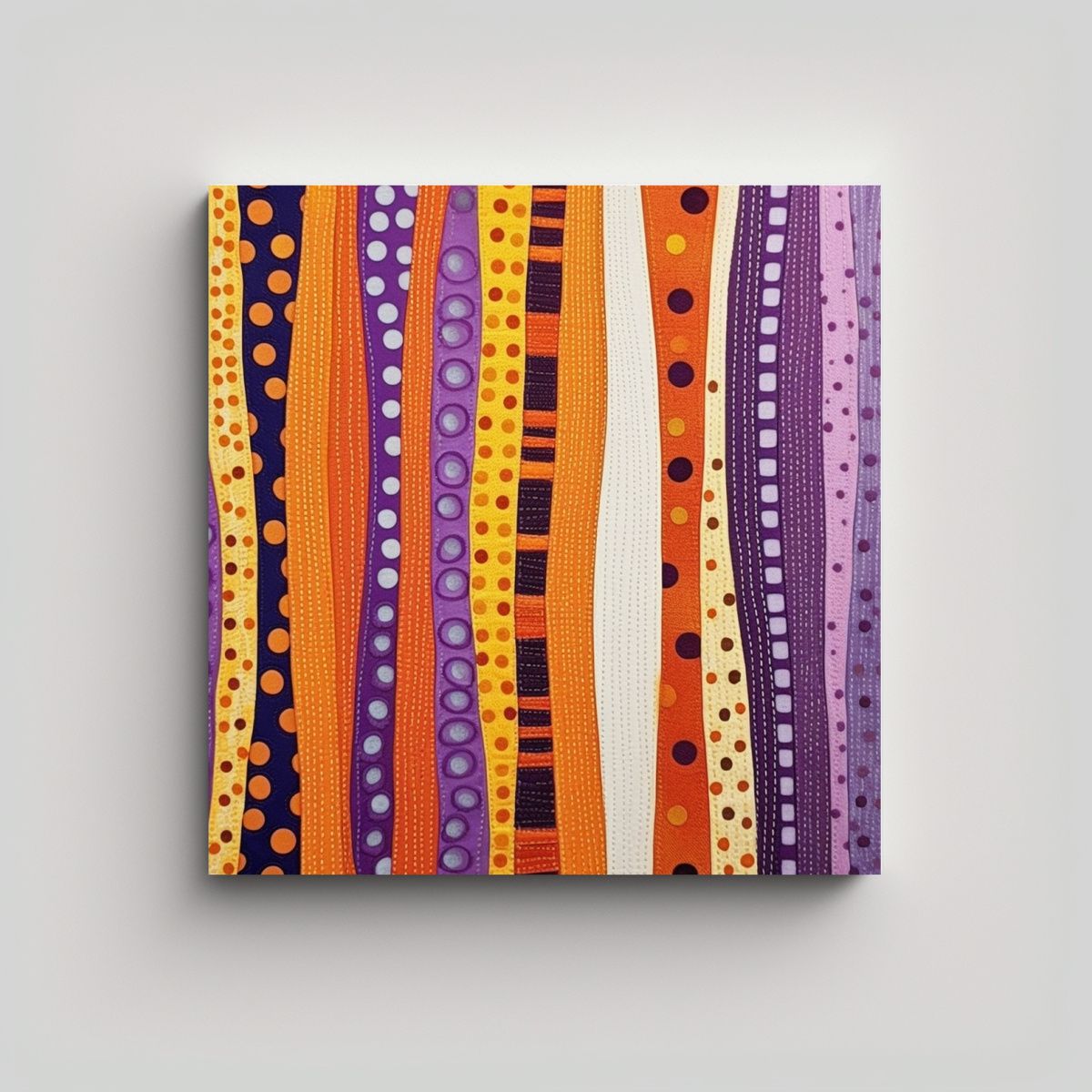 GENERICO - Cuadros Decorativos Con Patrón De Rayas 70x70 Cm