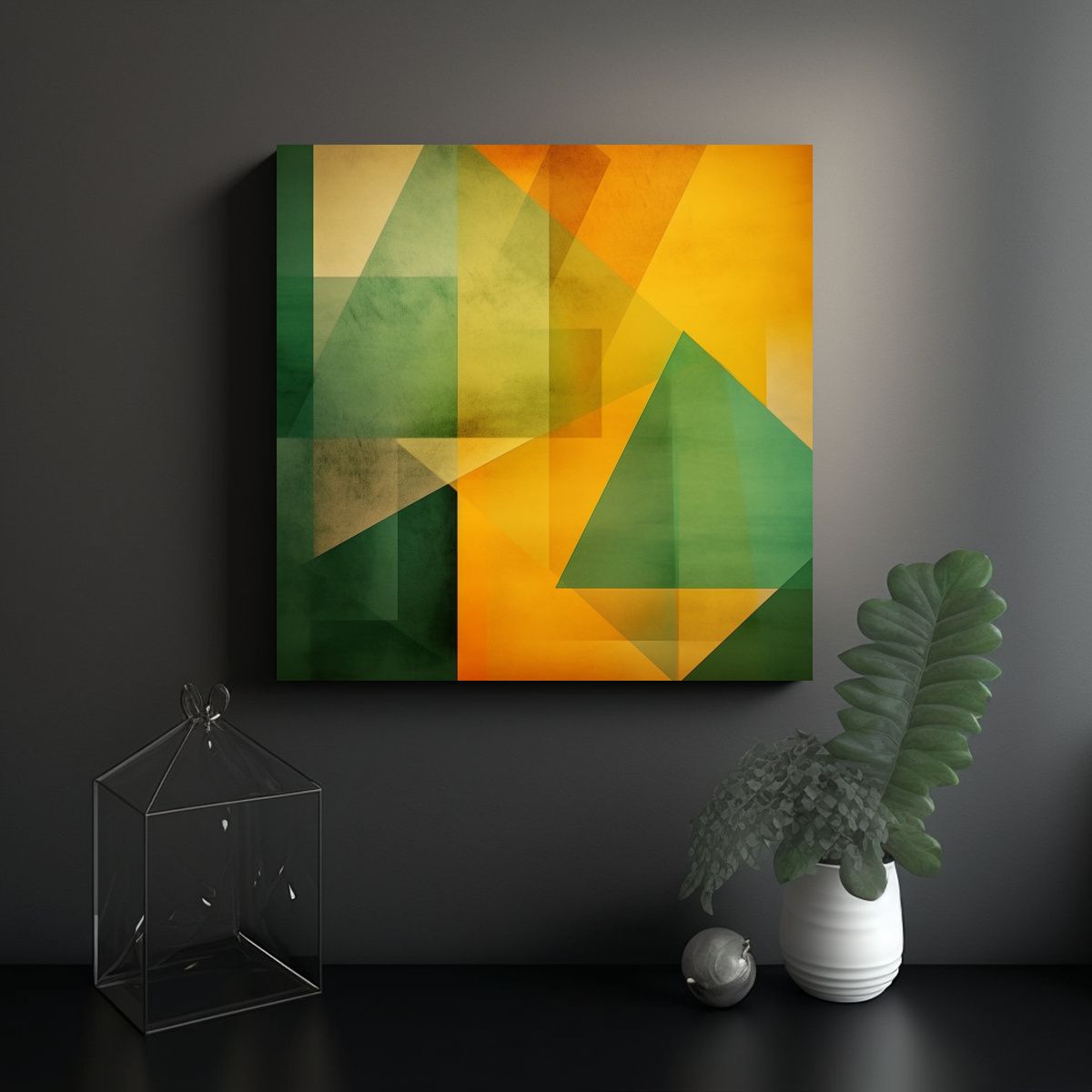 GENERICO - Pinturas Decorativas Abstractas De Formas 70x70 Cm