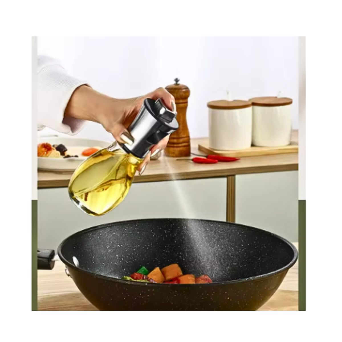 GENERICO - Spray Rociador Pulverizador De Aceite Acero Inoxidable 200ml