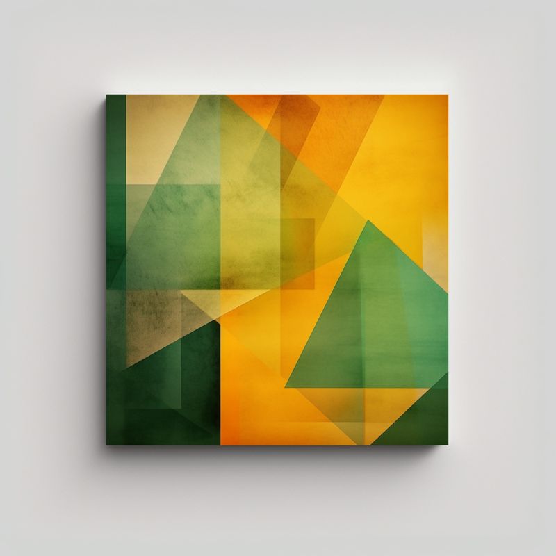 GENERICO - Pinturas Decorativas Abstractas De Formas 50x50 Cm