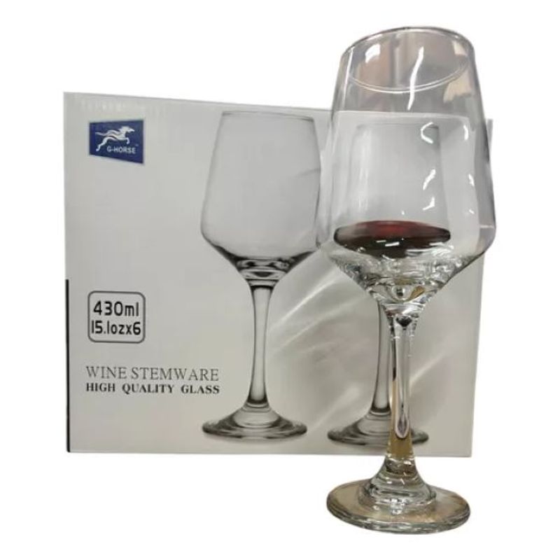 GENERICO - Set De 6 Copas Ramazzoti Vino 430ml Color Transparente