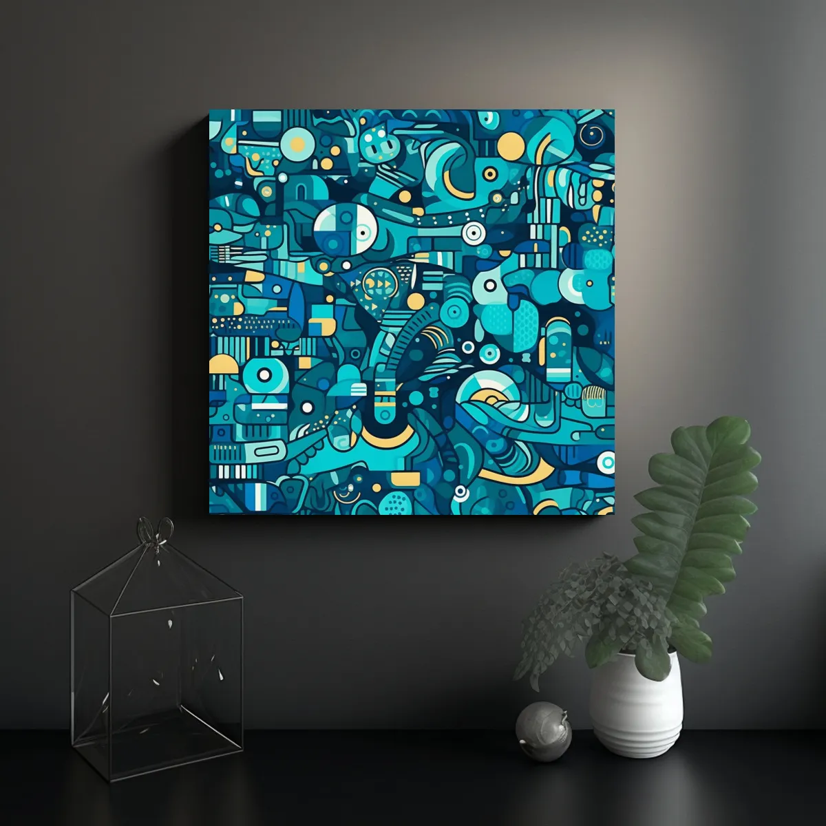 GENERICO - Cuadro Decorativo Inspirado En El Internet 50x50 Cm