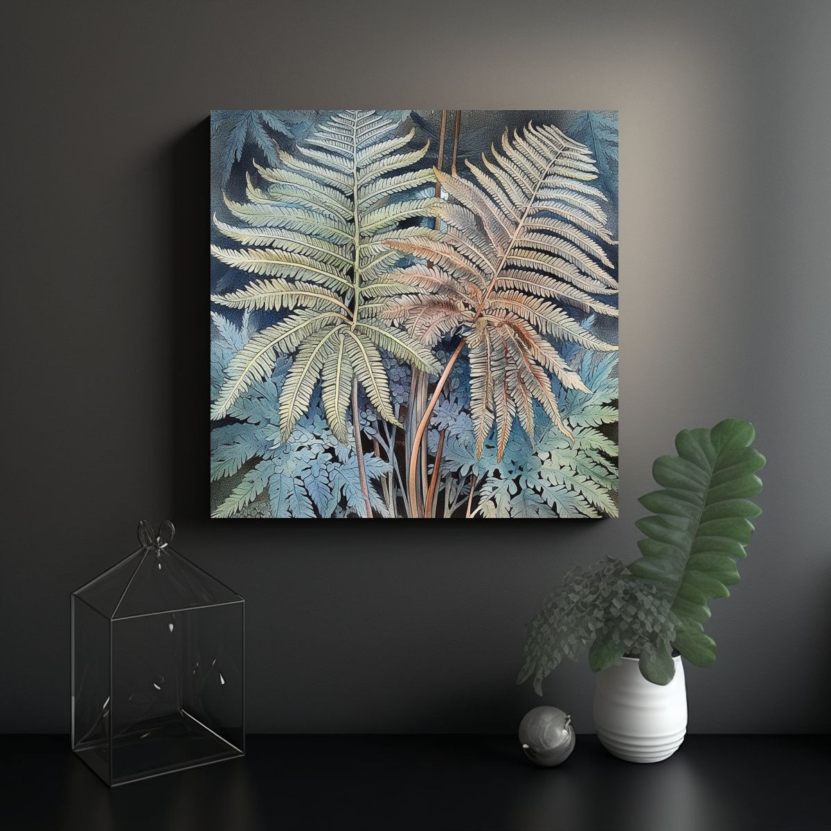 GENERICO - Pinturas Decorativas Estilo Variado De Cyathea 80x80 Cm