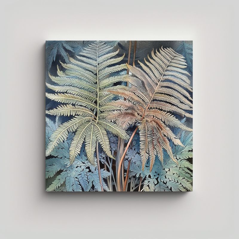 GENERICO - Pinturas Decorativas Estilo Variado De Cyathea 70x70 Cm