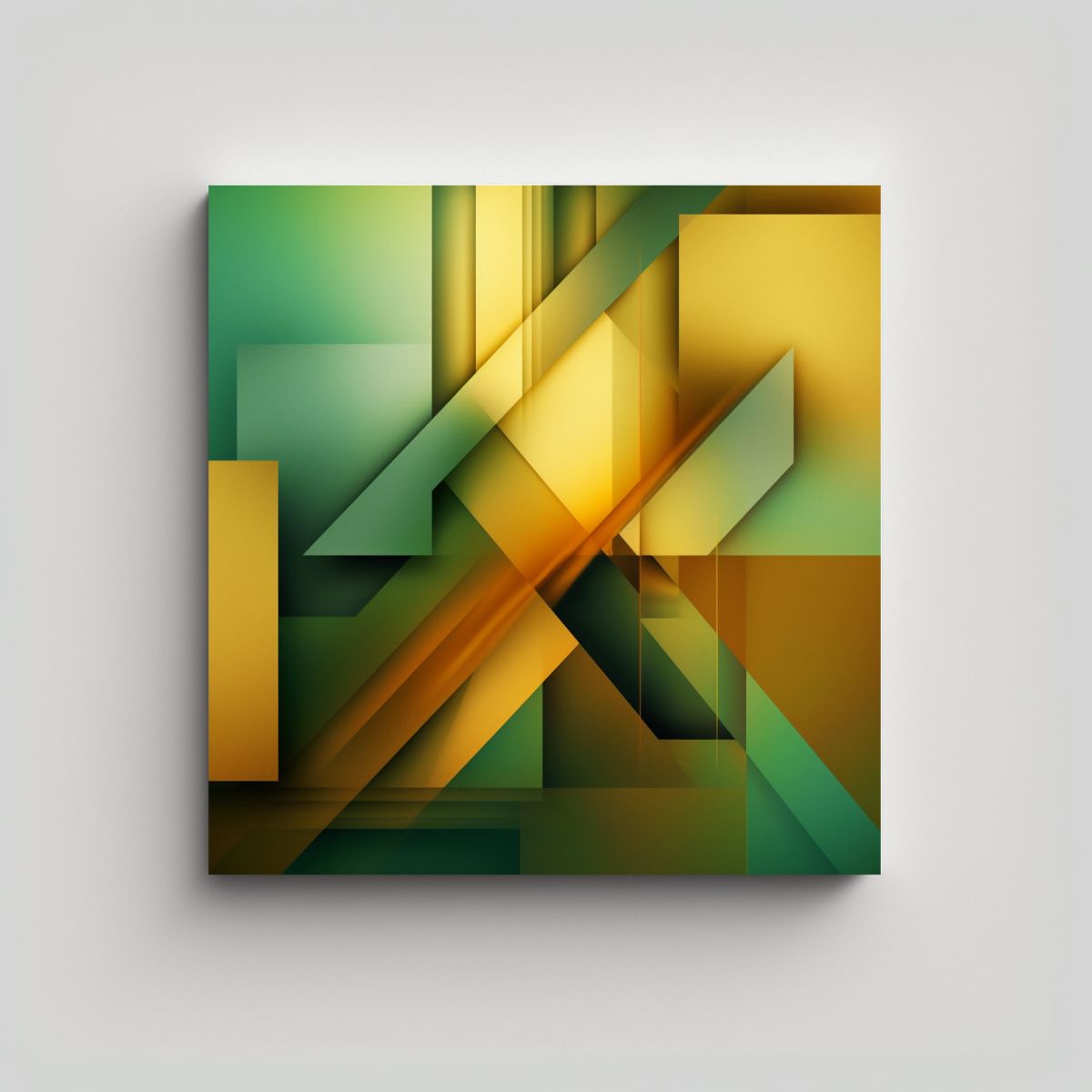 GENERICO - Cuadro Acuarela Formas Geométricas Abstractas 60x60 Cm