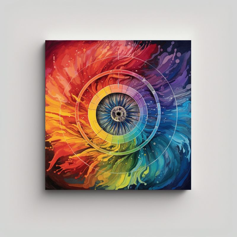 GENERICO - Rueda De Color Para Pinturas De Decoración Con 70x70 Cm