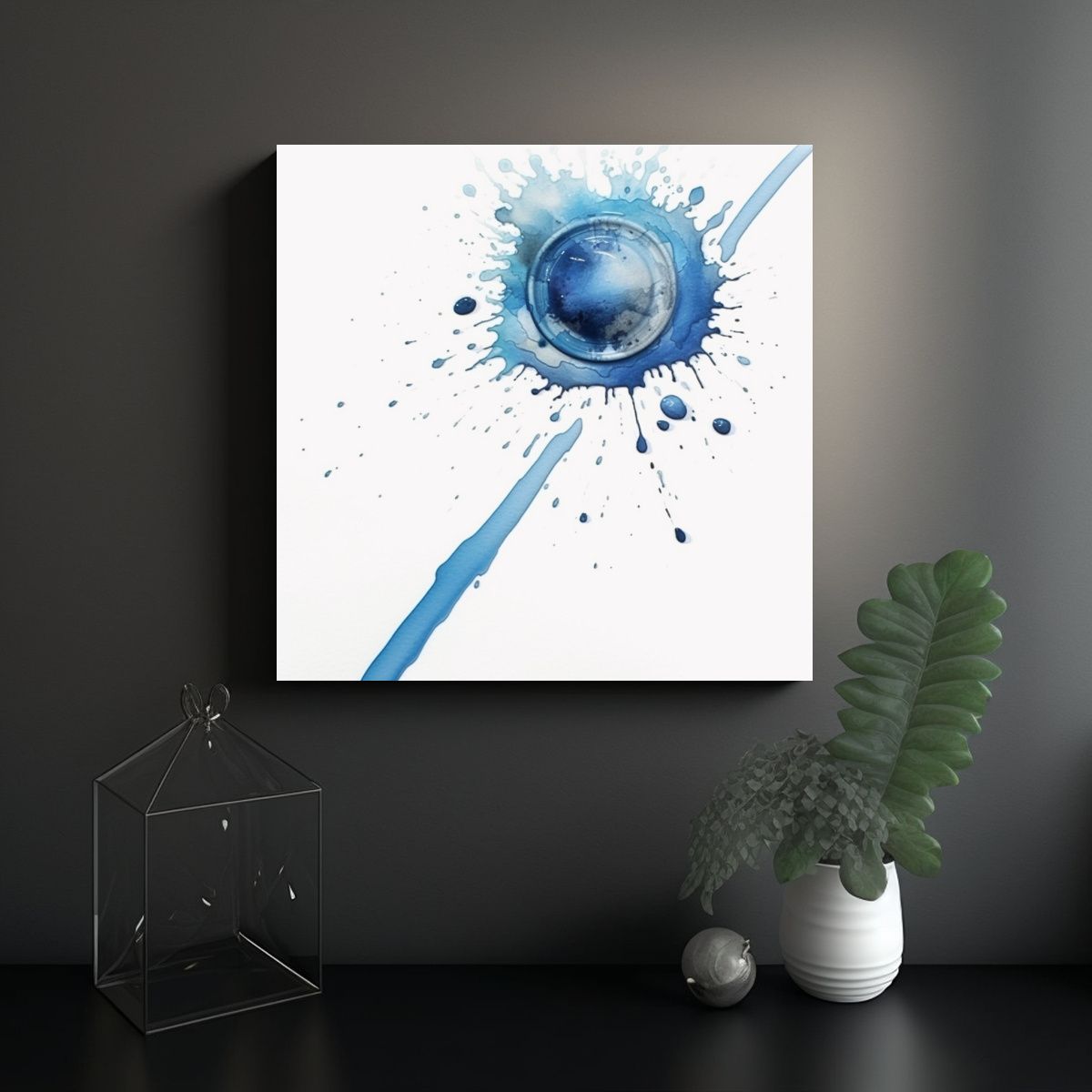 GENERICO - Pinturas Decorativas De Tema Acuático En Azul 70x70 Cm