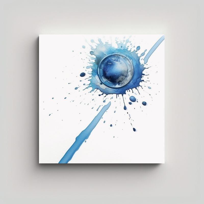 GENERICO - Pinturas Decorativas De Tema Acuático En Azul 60x60 Cm