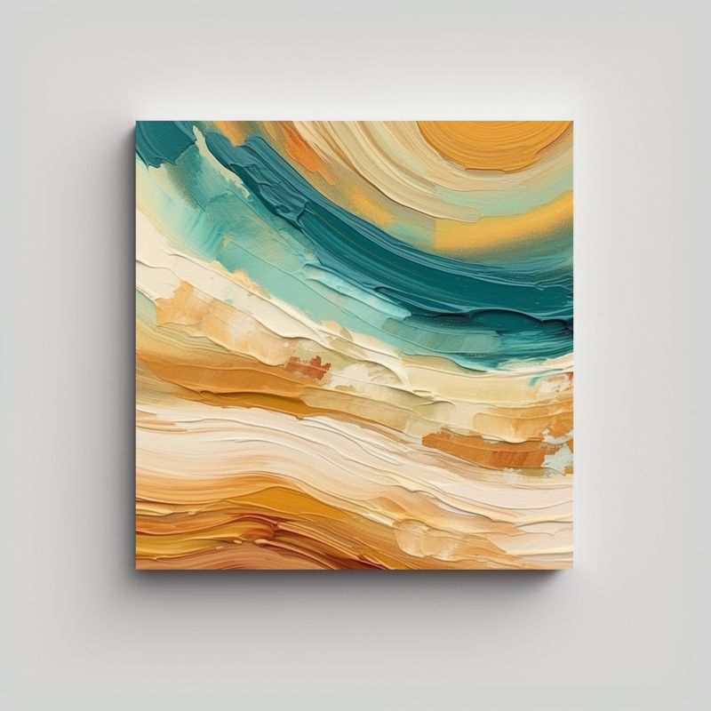 GENERICO - Pintura Al óleo Inspirada En Concepto De 80x80 Cm