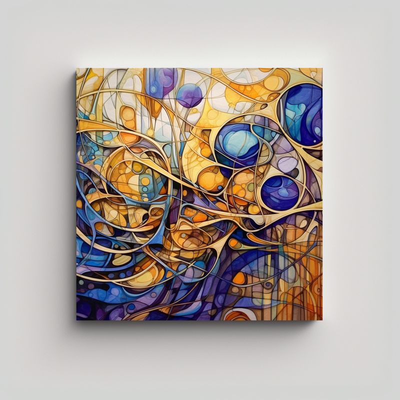 GENERICO - Pinturas Decorativas De Geometría Visual 90x90 Cm