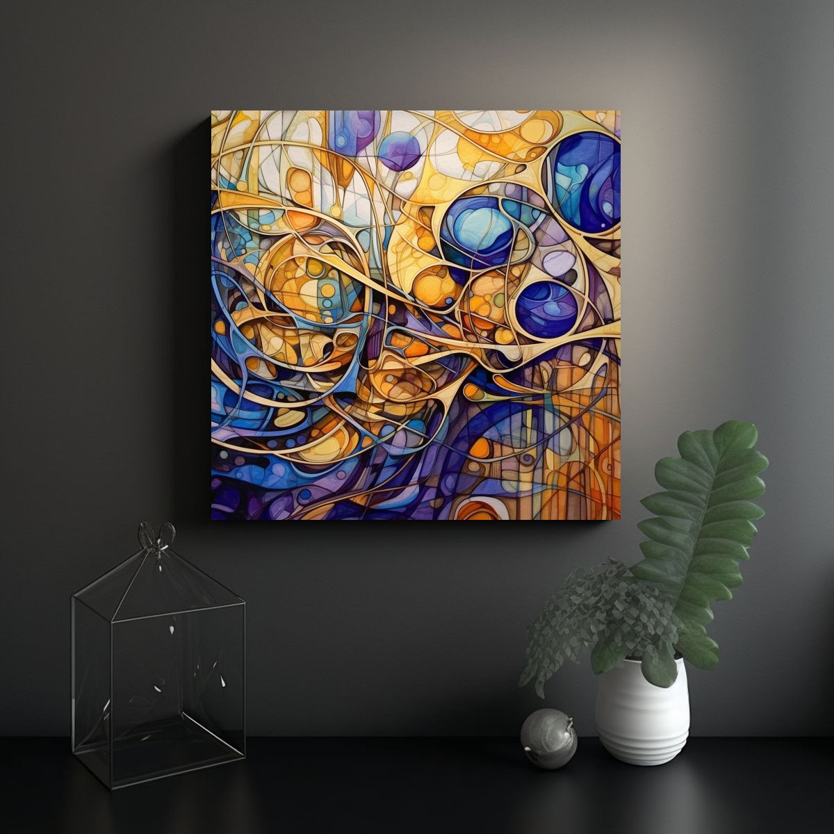 GENERICO - Pinturas Decorativas De Geometría Visual 80x80 Cm