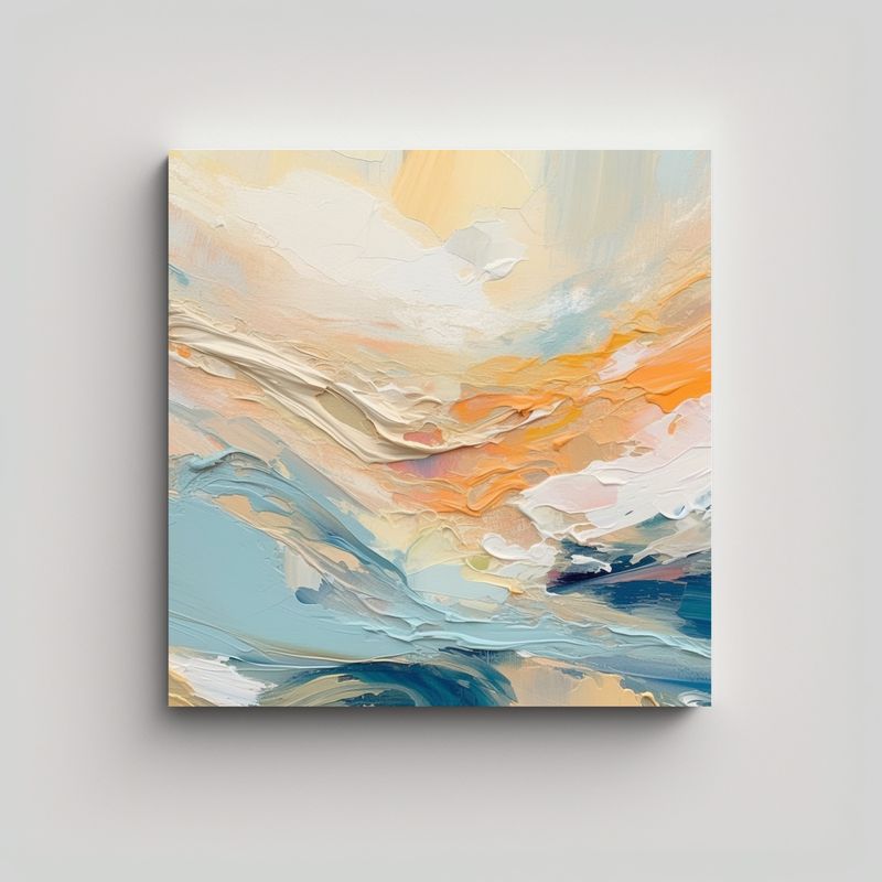 GENERICO - Pintura En Lienzo Moderna A Todo Color Crea Una 70x70 Cm