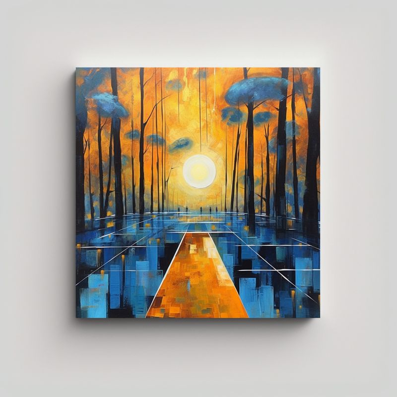 GENERICO - Pintura Abstracta Moderna Estilo óleo Para 60x60 Cm