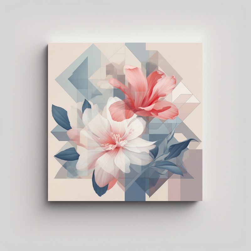 GENERICO - Cuadros Decorativos Estilo Suave Geométrico Con 80x80 Cm