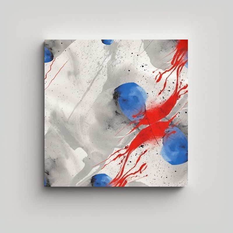 GENERICO - Pinturas De Pared Estilo Acuarela En Gris Claro 90x90 Cm